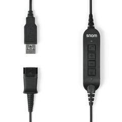 Snom USB Quick Release Adapter for A100M, A100D and PC - Integrated volume and call buttons.