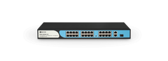 BDCOM 24-Port 100M PoE Switch (24-Port 100M PoE + 2 GE + 1 SFP) 280W PoE Budget