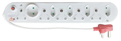 Acconet 10-Way Multiplug with 5x 16A SA and 4x 5A 2 Pin + 1 Round Socket | AC-MPLUG-SURGE-10