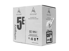 Acconet CAT5e Indoor Ethernet Cable 100m White Solid Copper UTP Pull Box | CAT5-100-SC
