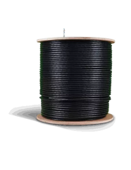 Acconet CAT6 UV Outdoor Ethernet Cable 500m Black CCA SF/TP Roll | CAT6-500-U