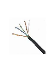 Acconet CAT5 UV Outdoor Ethernet Cable 100m Black Solid Copper SF/TP Pull Box | CAT5U-100-SC