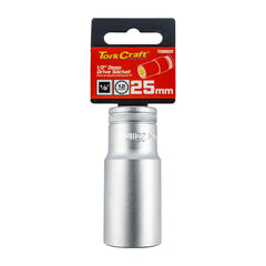 SOCKET 25MM 1/2' DR DEEP SOCKET CRV 12 POINT