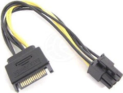 SATA MALE 15 PIN TO 6 PIN PCI-E
