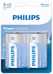 POWER ALKALINE BAT D 2P