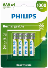 RECHARGEABLE BATTERY AAA 4 PACK 1000MAH