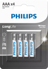 LONGLIFE BATTERY AAA 4 PACK