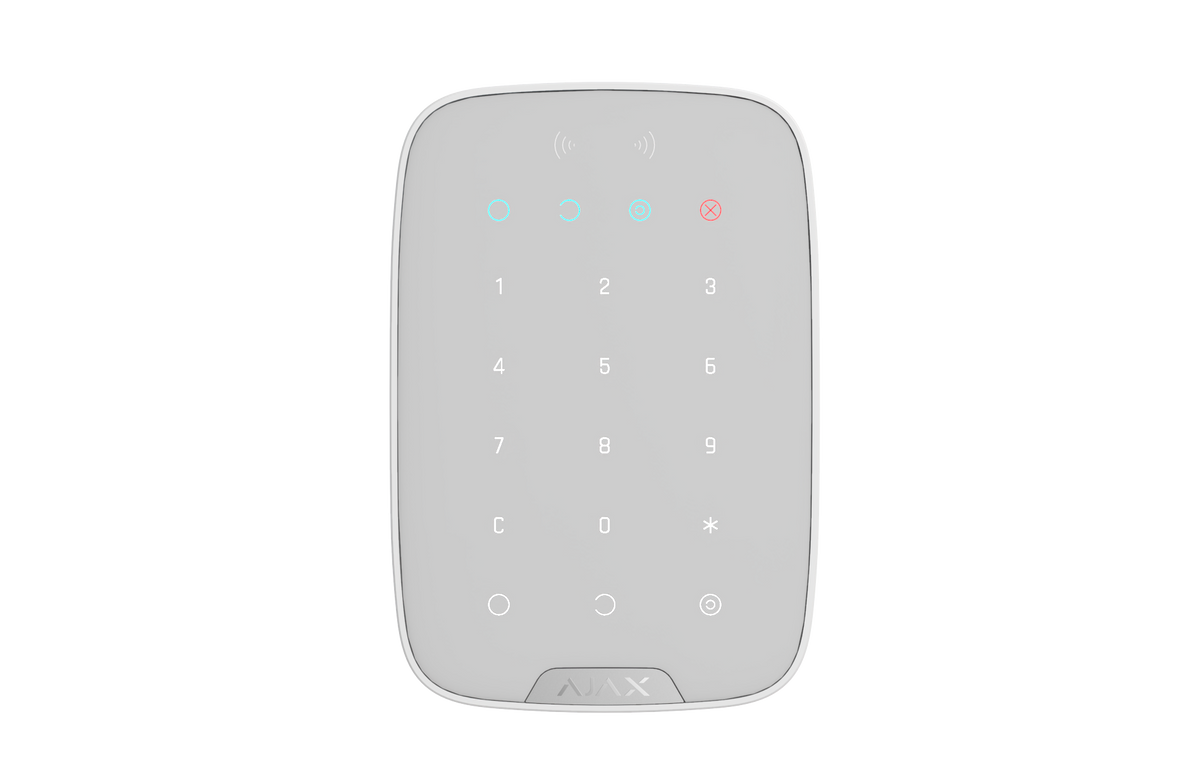 AJAX Security - Keypad Plus Jeweller, Wireless White Indoor Keypad | AJAX-KP-PLUS-W