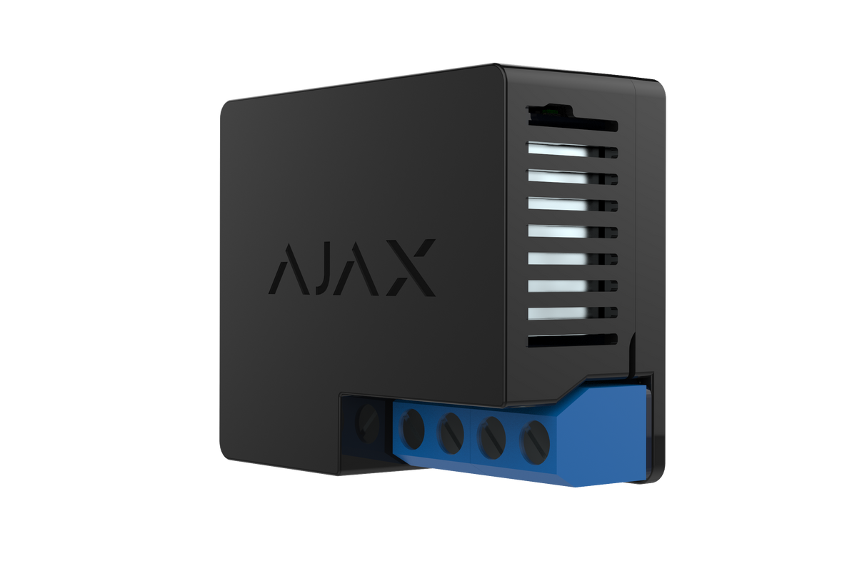 AJAX Security - Automation - Black WallSwitch, Power Relay to Control 100/230V Power Supply Remotely | AJAX-AD-WS-B