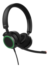 Snom A330D Binaural Over-Ear Headset, Passive Noise Cancellation, VoIP Phone Headset, USB/3.5mm