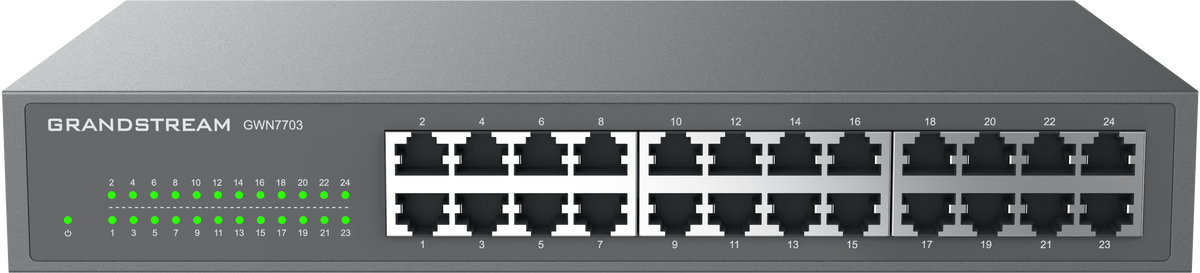 Grandstream Enterprise 24 port Unmanaged GbE Switch | GWN7703