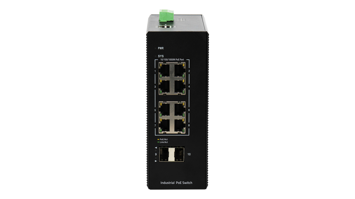 BDCOM 8 Port Gigabit Industrial PoE+ Switch With 2 SFP - Managed