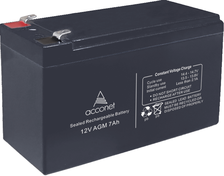 Acconet 12V AGM 7Ah Deep Cycle Battery | AC-BAT-VRLA-12V7AH
