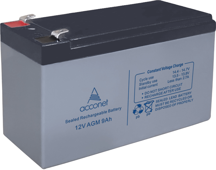 Acconet 12V AGM 9Ah Deep Cycle Battery | AC-BAT-VRLA-12V9AH