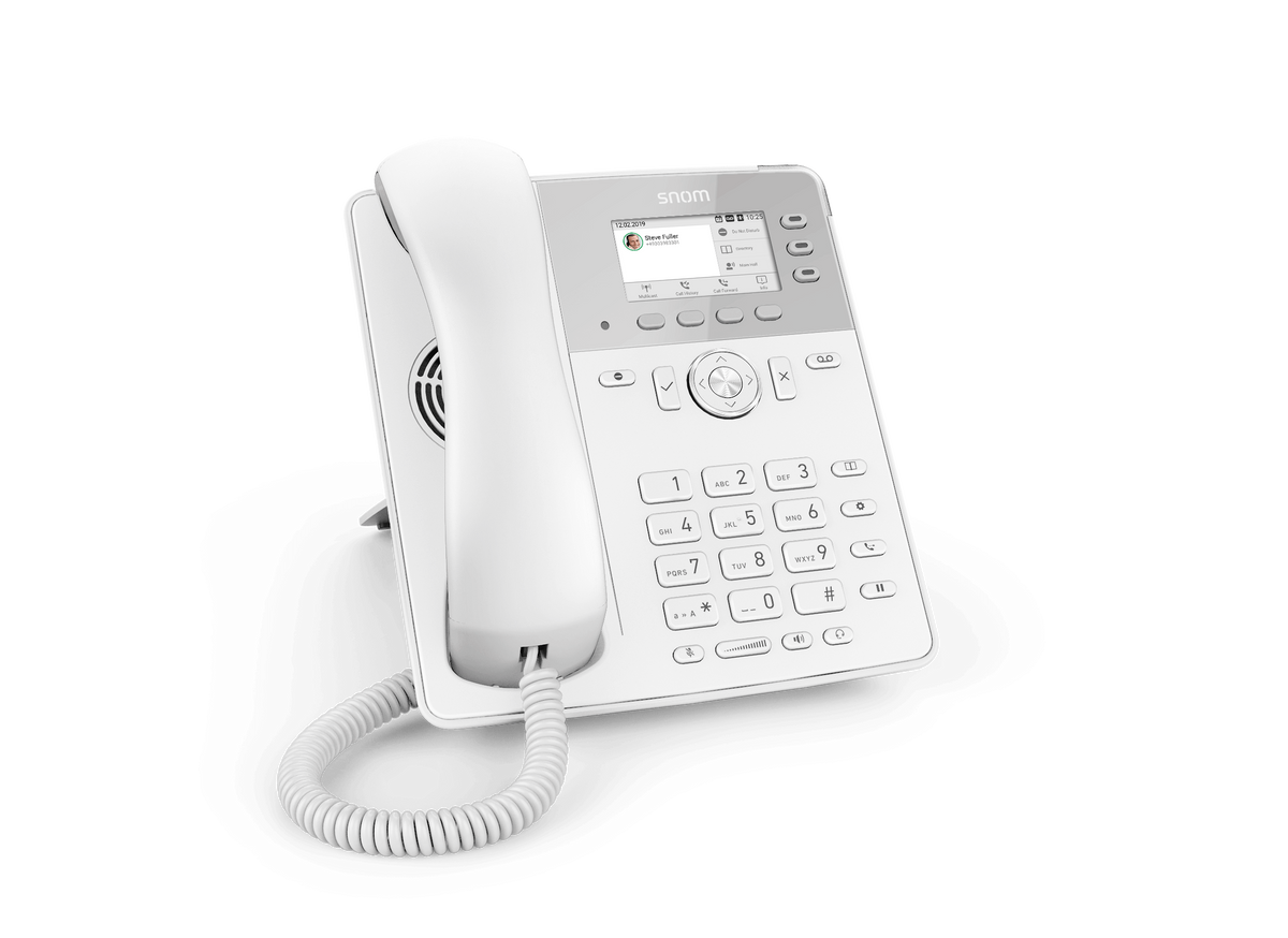 Snom D717 6-line Desktop SIP Phone in White - No PSU Included - Wide Colour TFT Display - USB