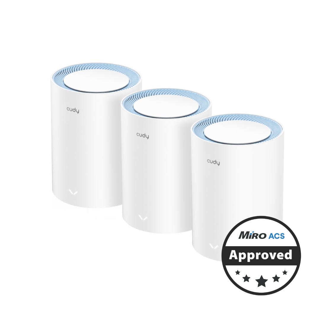 Cudy Dual Band 1200Mbps WiFi 5 Fast Ethernet Mesh 3 Pack | M1200 (3-Pack)