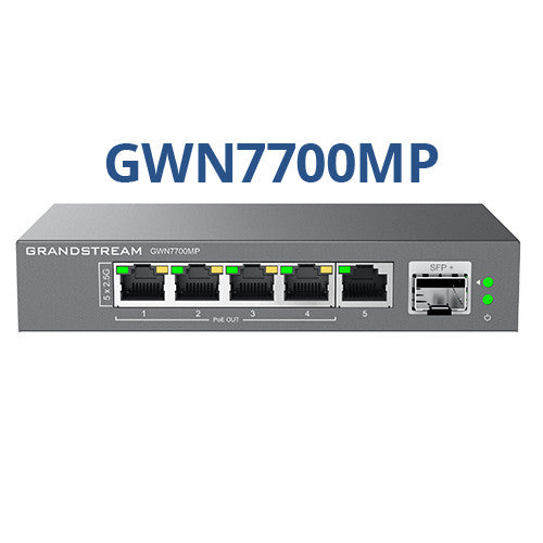 Grandstream Enterprise 5-Port Unmanaged 2.5GbE PoE Switch | GWN7700MP