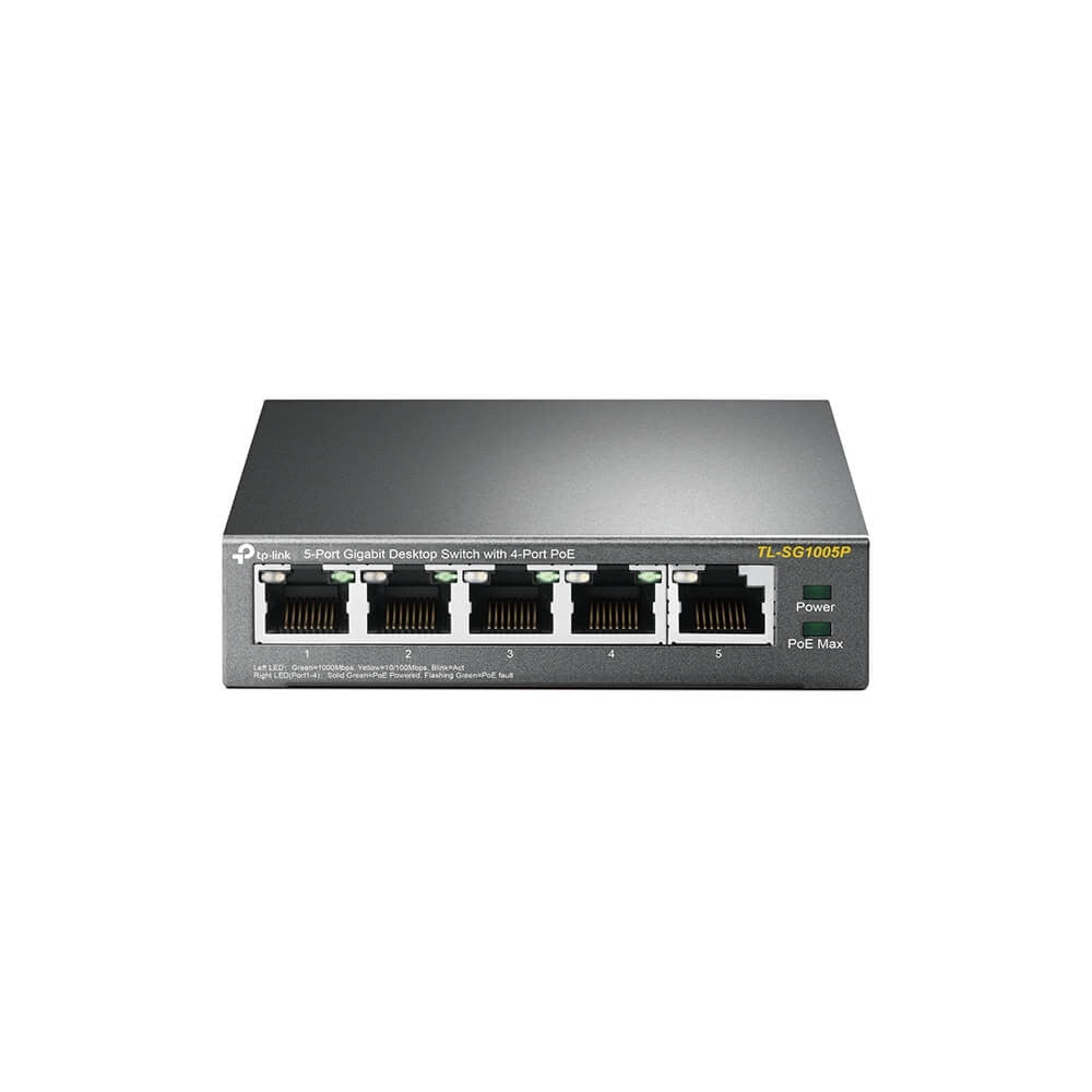 TP-Link 5-Port Gigabit Desktop Switch with 4-Port PoE+ | TL-SG1005P
