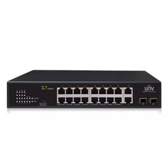 UNV - 16x Gigabit PoE Ethernet Port Switch, 2x Gigabit port, 2x SFP port