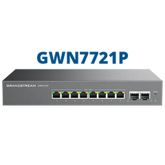 Grandstream Enterprise 8 port Lite Cloud Managed 2.5GbE PoE Switch | GWN7721P