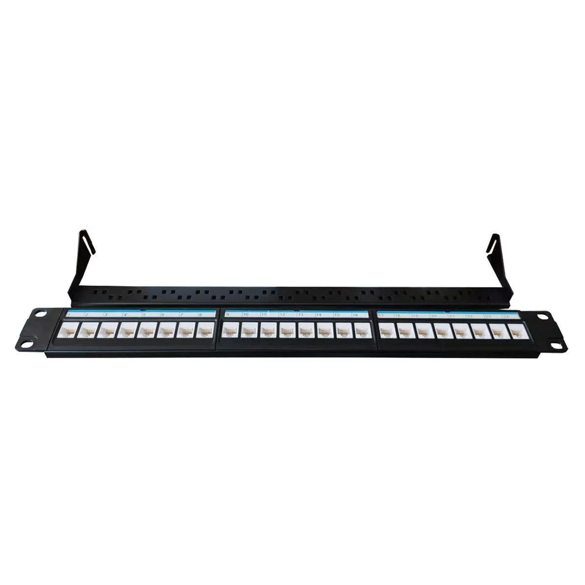 Acconet 24 Port RJ45 Patch Panel, 1U , Black
