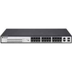 BDCOM 24-Port 10/100 370W POE switch, 24 POE ports, 2 x 1000Mbps Combo ports