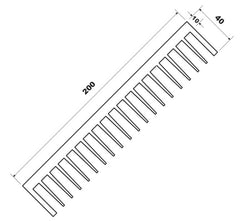 HEATSINK 200WIDE COMB 34670 MILL, 40mm LONG 38555-6063-T6  *DBK-40-MILL*