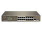 Tenda 16-Port Fast Ethernet Switch with 16-Port PoE | TEF1118P-16-150W