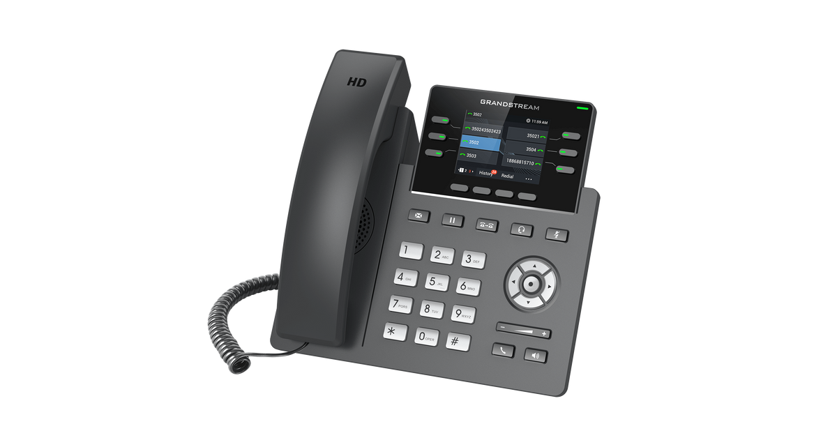 Grandstream 3-Line Carrier Desk Phone Supports PoE
