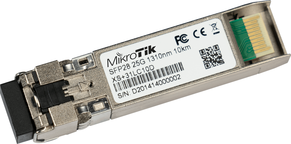 MikroTik combined 1.25G SFP, 10G SFP+ and 25G SFP28 module