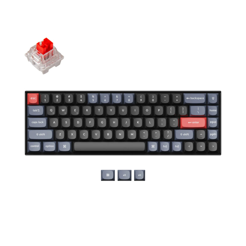 Keychron K6 Pro 65% Red G Pro Switches RGB Wireless Keyboard - Black