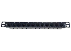 Linkbasic 12 Port Cat6 10-inch Patch Panel for Mini Rack