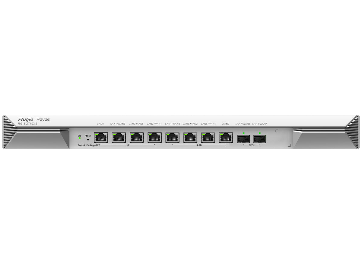 Reyee 8 Port Multi Gigabit 2SFP+ Multi-WAN 700 User Cloud Router | RG-EG710XS