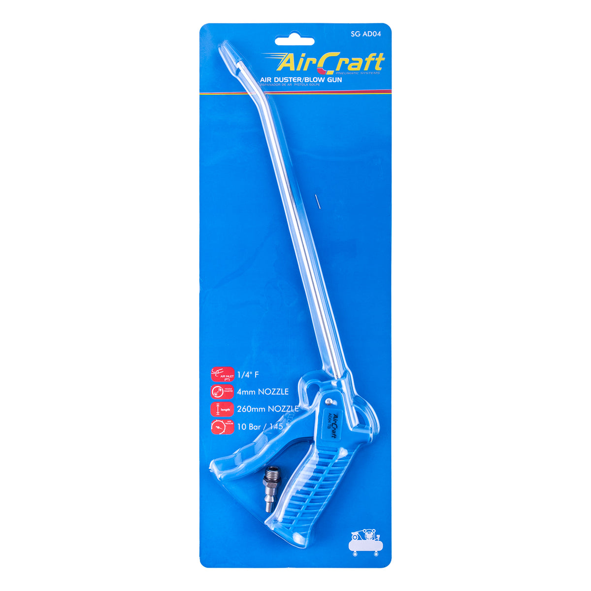 AIR DUSTER/BLOW GUN PLASTIC HANDLE LONG NOZZLE