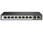 Scoop 8 Port Fast Ethernet PoE 96W 2 Gigabit Switch