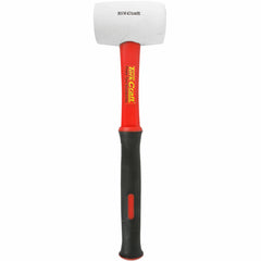 HAMMER RUBBER MALLET 450G (16OZ) FIBREGLASS HANDLE WHITE NON-MARKING