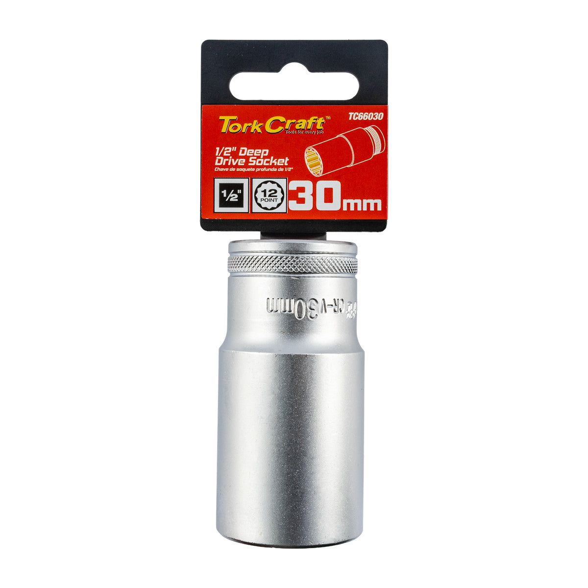 SOCKET 30MM 1/2' DR DEEP SOCKET CRV 12 POINT