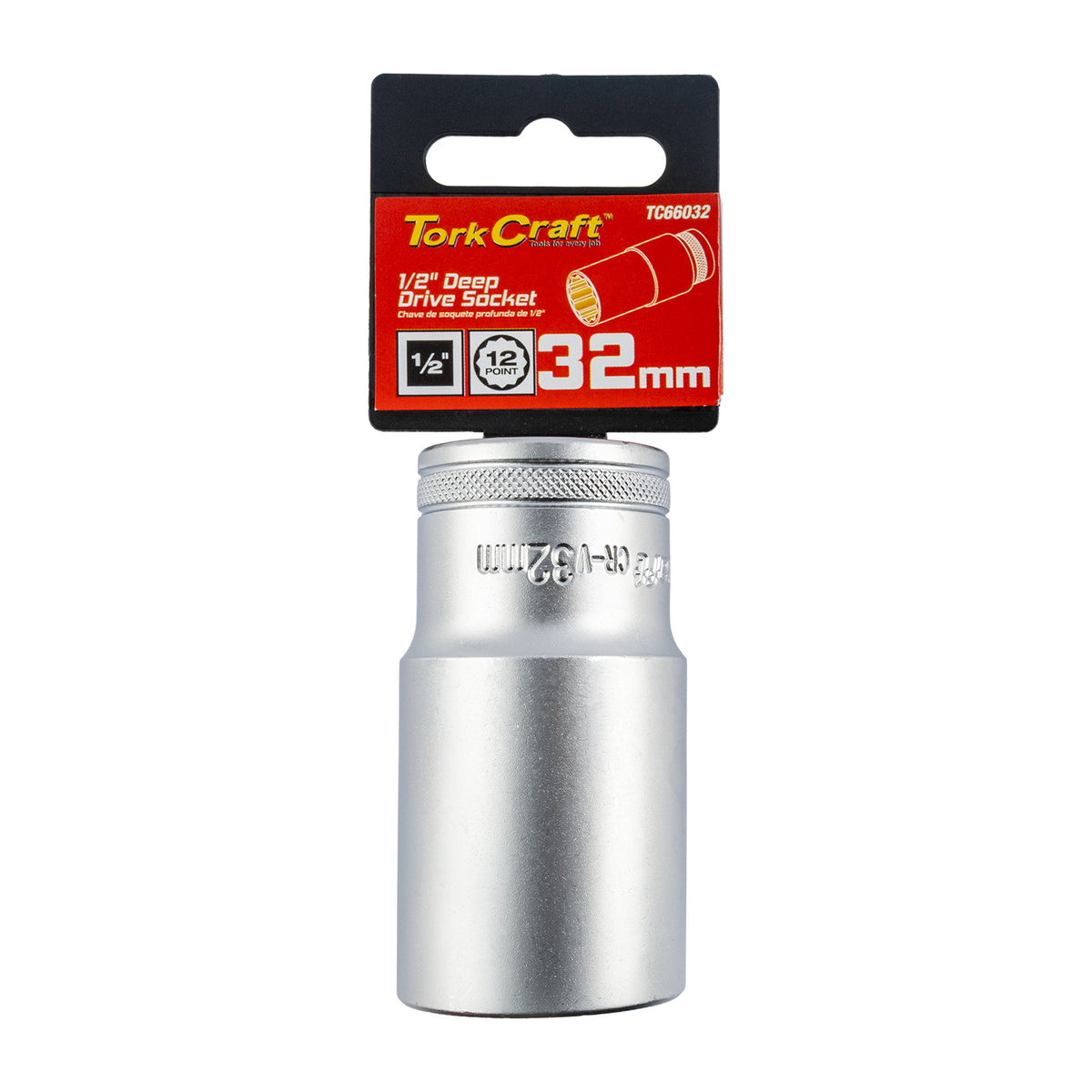 SOCKET 32MM 1/2' DR DEEP SOCKET CRV 12 POINT