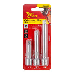 EXTENTION BAR 3PC SET 1/4' 50/75/100MM 