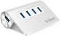 4 PORT USB 3.0 HUB SILVER